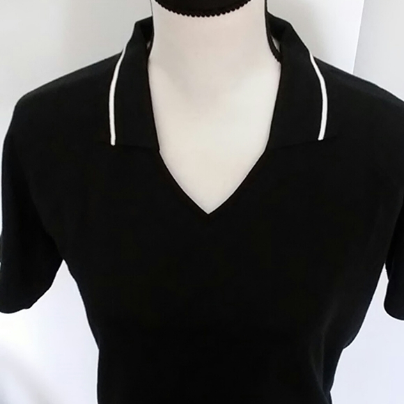 DIPORT USA | Black V Neck Polo Shirt NWOT - Picture 5 of 7